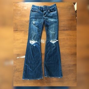 American Eagle Flared Ripped Jeans